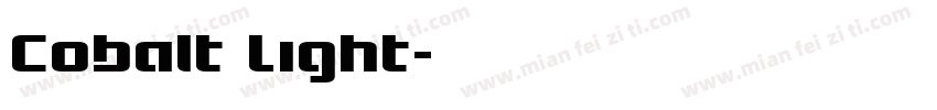 Cobalt Light字体转换